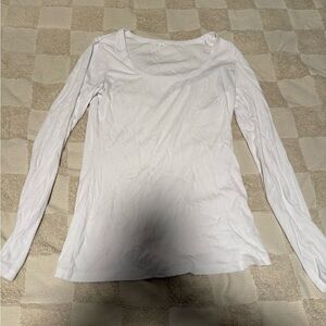 Women's White Long Sleeve Top